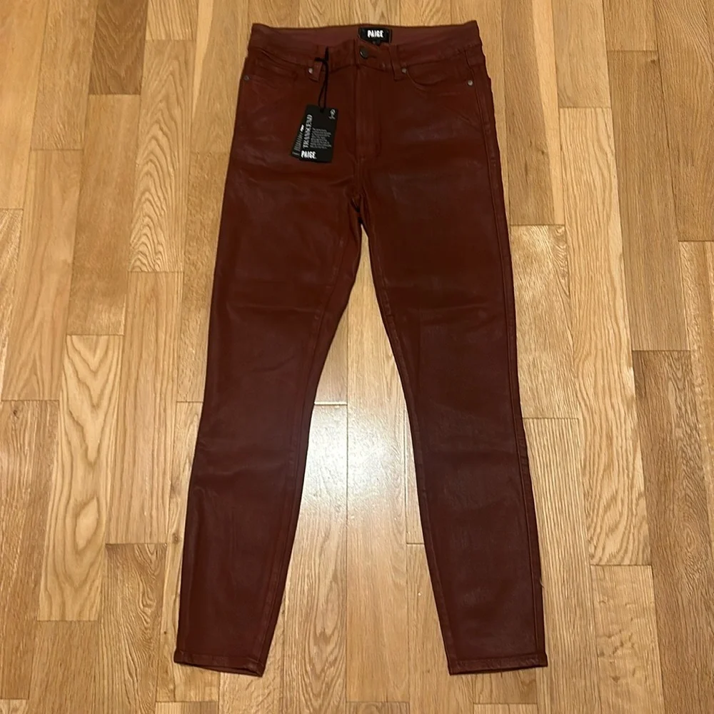 Paige HOXTON ANKLE in Burgundy Dust LUXE COATING NEW - Picture 5 of 10
